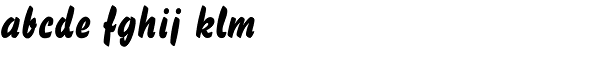 Brush 738 Font LOWERCASE