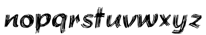 Brushstroke Plain Font LOWERCASE