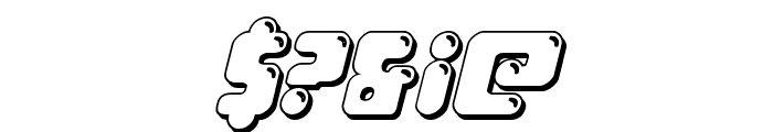 Bubble Butt 3D Italic Font OTHER CHARS