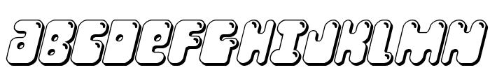 Bubble Butt 3D Italic Font UPPERCASE