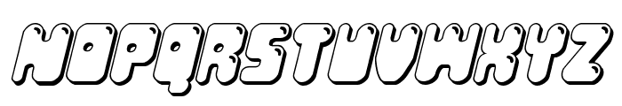 Bubble Butt 3D Italic Font LOWERCASE