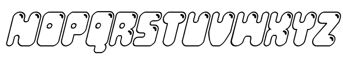 Bubble Butt Outline Italic Font LOWERCASE