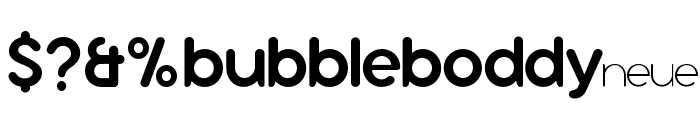 Bubbleboddy Neue Trial Regular Font OTHER CHARS