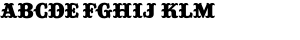 Buckhorn Font UPPERCASE