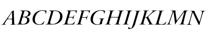 Bulgarian Garamond Italic Font UPPERCASE