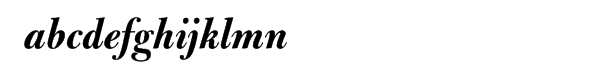 Bulmer® Bold Italic Display Font LOWERCASE