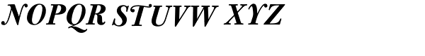 Bulmer MTStd-Bold Italic Font UPPERCASE