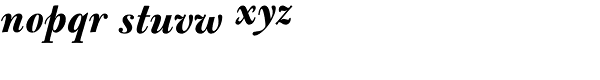 Bulmer MTStd-Bold Italic Font LOWERCASE