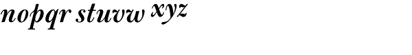 Bulmer MTStd-Semi Bold Italic Font LOWERCASE