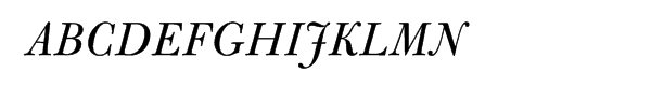 Bulmer® Pro Italic Font UPPERCASE