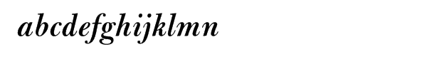 Bulmer® Semibold Italic Font LOWERCASE
