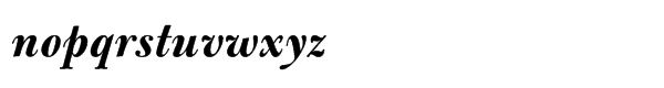 Bulmer® Std Bold Italic Font LOWERCASE