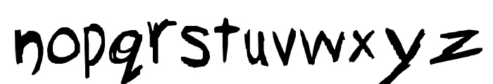 Burnt Scratches Font LOWERCASE