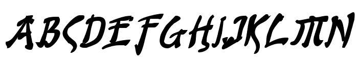 Bushido Bold Italic Font UPPERCASE