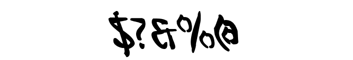 Bushido Bold Leftalic Font OTHER CHARS