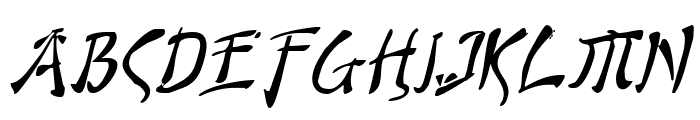 Bushido Italic Font LOWERCASE