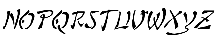 Bushido Italic Font LOWERCASE