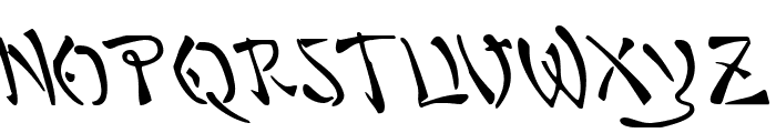 Bushido Leftalic Font UPPERCASE