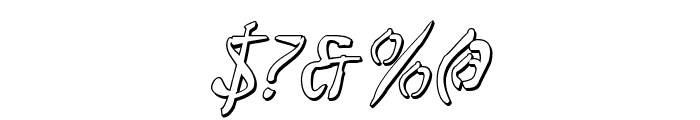 Bushido Shadow Italic Font OTHER CHARS