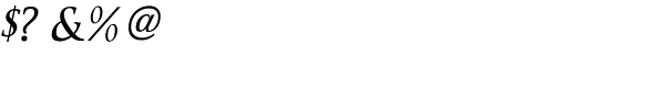 Byington Italic Font OTHER CHARS
