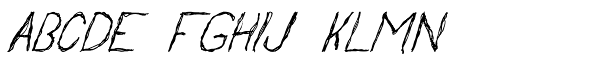 Cack-handed Black Italic Font UPPERCASE