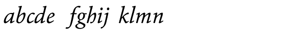 Cala Italic Font LOWERCASE