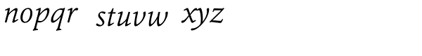 Cala Light Italic Font LOWERCASE