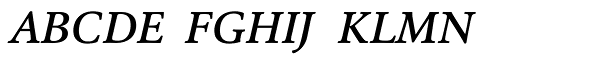 Cala Medium Italic Font UPPERCASE