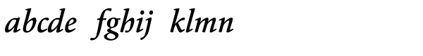 Cala Medium Italic Font LOWERCASE