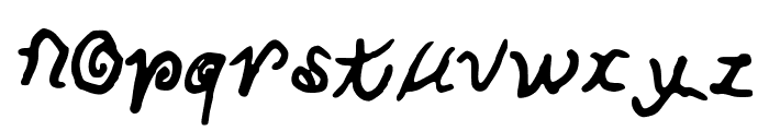 CalebsCoolHandwriting Font LOWERCASE