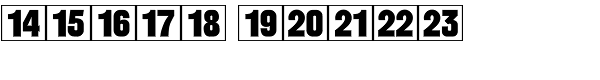 Calendar Blocks JNL Font UPPERCASE