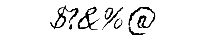Caligraf 1435 Italic Font OTHER CHARS