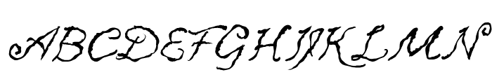 Caligraf 1435 Italic Font UPPERCASE