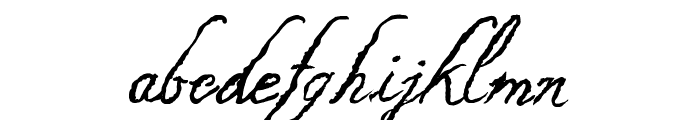 Caligraf 1435 Italic Font LOWERCASE