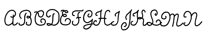 Calligraphy Hand Made Font UPPERCASE