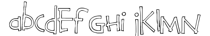 Calvin and Hobbes Outline Font UPPERCASE
