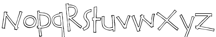 Calvin and Hobbes Outline Font LOWERCASE