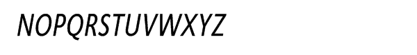 Cambridge Condensed Italic Font UPPERCASE