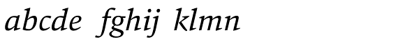 Carat Italic Font LOWERCASE