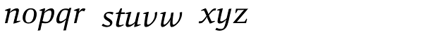 Carat Italic Font LOWERCASE