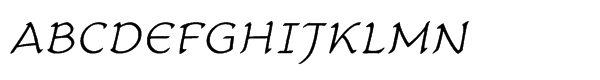 Carlin Script™ Std Light Italic Font UPPERCASE