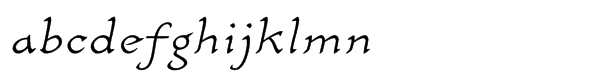 Carlin Script™ Std Light Italic Font LOWERCASE