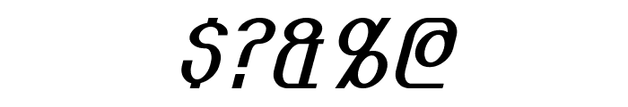 Carlton Italic Font OTHER CHARS