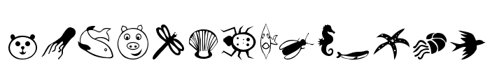 Carr Animal Dingbats Font LOWERCASE