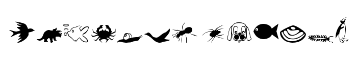 Carr Animal Dingbats Font LOWERCASE