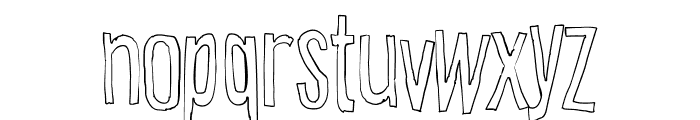 Cartoon East Outline Font LOWERCASE