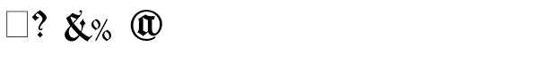 Caslon Gotisch Font OTHER CHARS