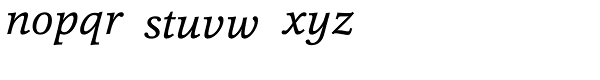 Cassia Italic Font LOWERCASE