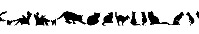 Cat Silhouettes Font LOWERCASE