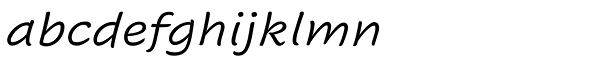 Cavolini Italic Font LOWERCASE